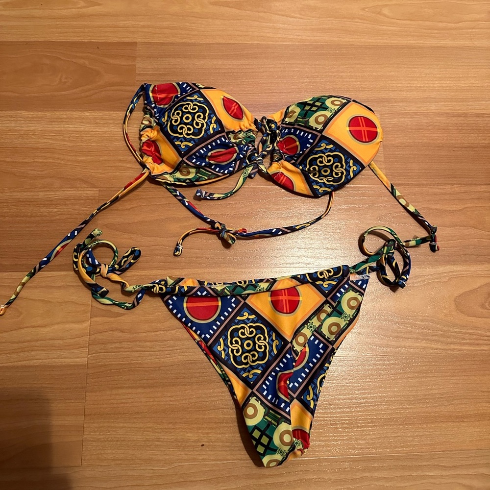Shein geometric print bikini
